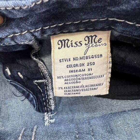 Miss Me Women's Skinny Jeans Size 26 (2) Angel Wings Biker Moto Bling School - Picture 8 of 15